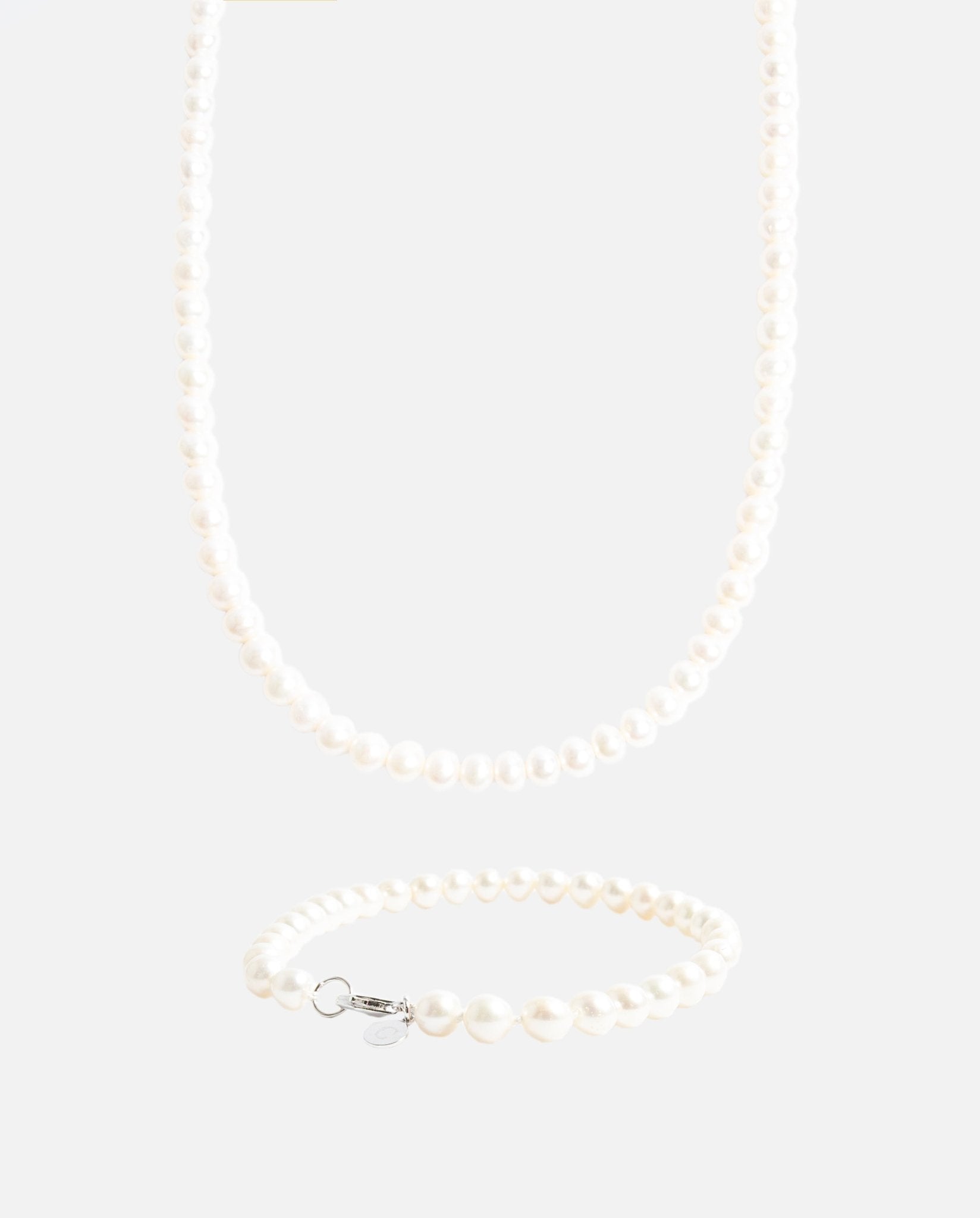 6mm Pearl + Padlock Necklace – Zotic