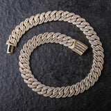 15MM BAGUETTE & ROUND CUT MIAMI CUBAN CHAIN - Gold