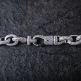 15MM ICED ROLO LINK CHAIN - White Gold