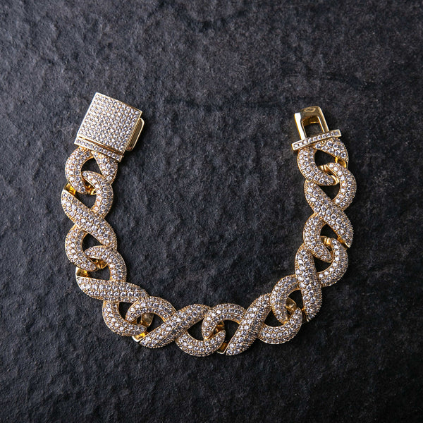 16MM INFINITY LINK BRACELET - Gold