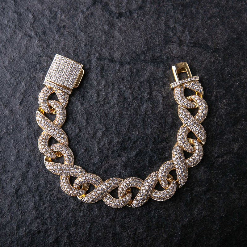 16MM INFINITY LINK BRACELET - Gold