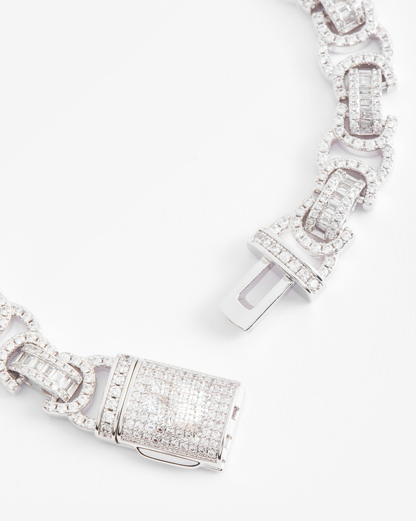 Iced Byzantine Bracelet - White Gold