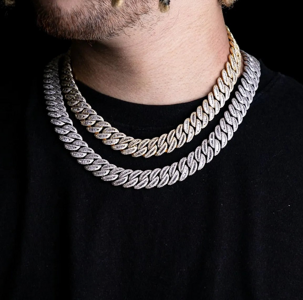 a close up of a person wearing a necklace