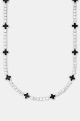 Clover Tennis Chain White Gold