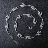 ICED HITODAMA LINK CHAIN - White Gold