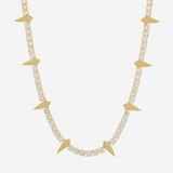 5mm Spike Tennis Chain - Gold