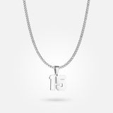 Jersey Number Pendant - White Gold