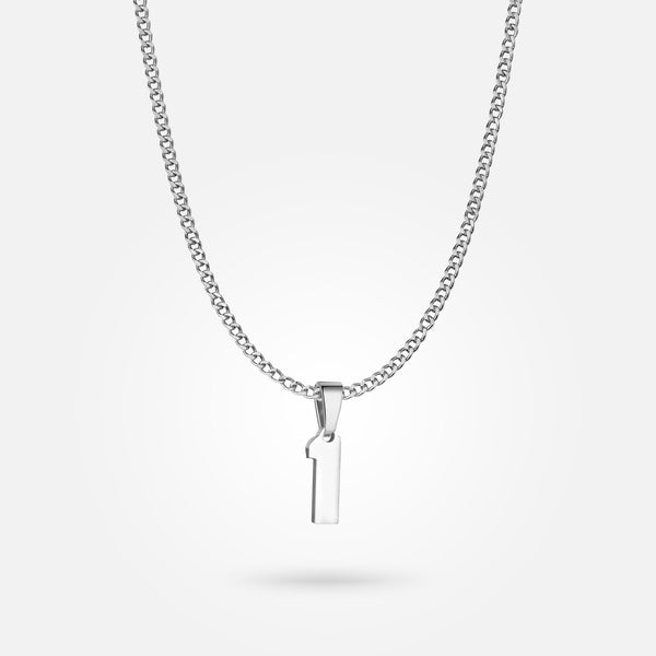 Jersey Number Pendant - White Gold