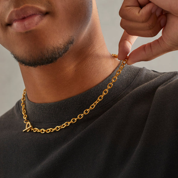 7mm Toggle Chain - Gold