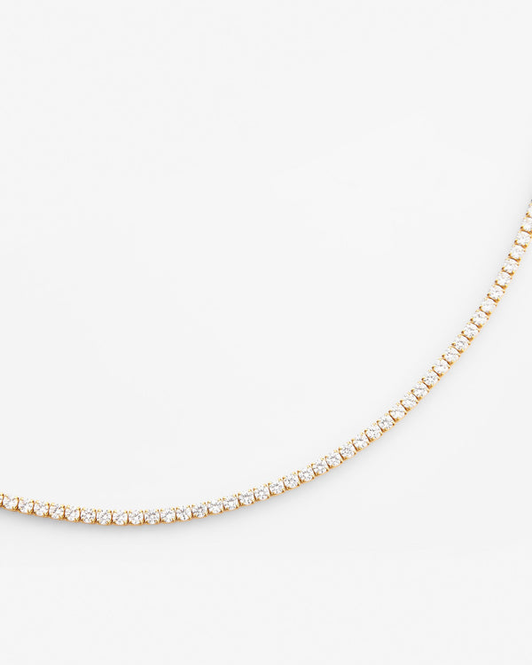 2.5mm Micro Tennis Chain - Gold