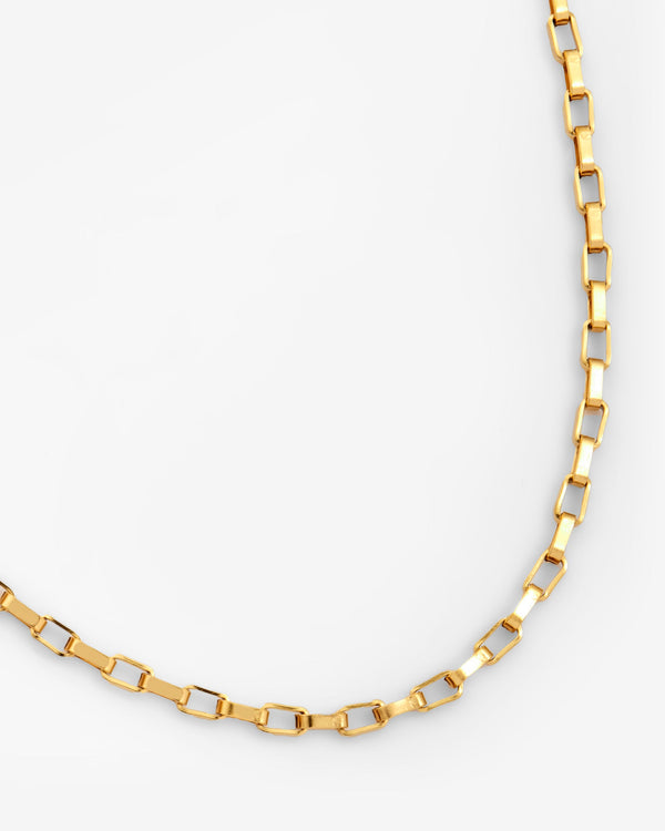 3mm Edge Chain - Gold