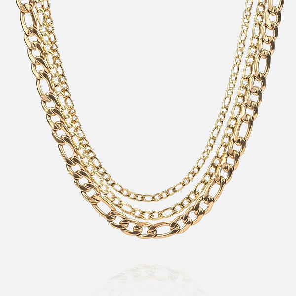 7MM Figaro Chain - Gold