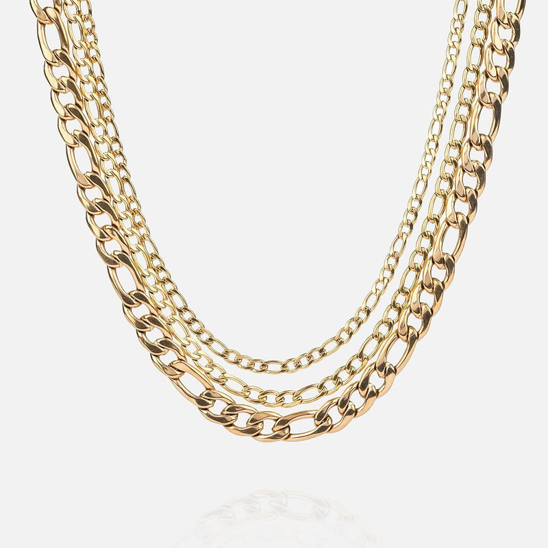 7MM Figaro Chain - Gold