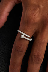 3mm Scew Wrap Ring - White Gold