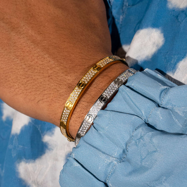 Iced Band Bracelet  - Gold