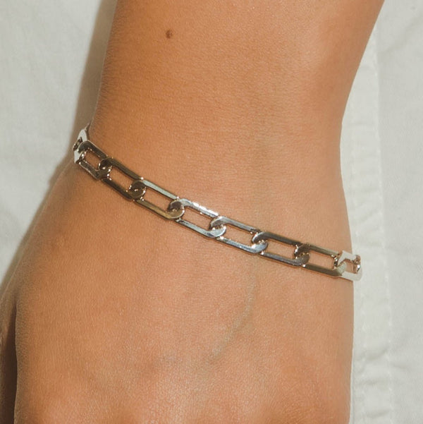 Chain Link Bracelet - White Gold