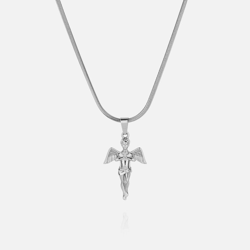 Angel Pendant - White Gold