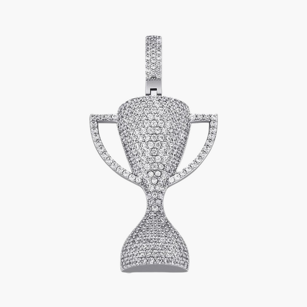 ICED TROPHY PENDANT  – WHITE GOLD