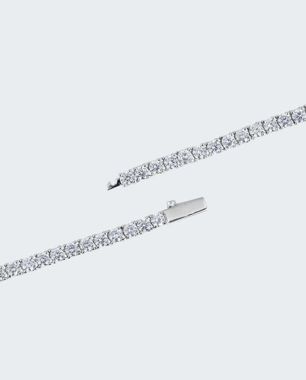 3mm Tennis Chain Bundle - White Gold