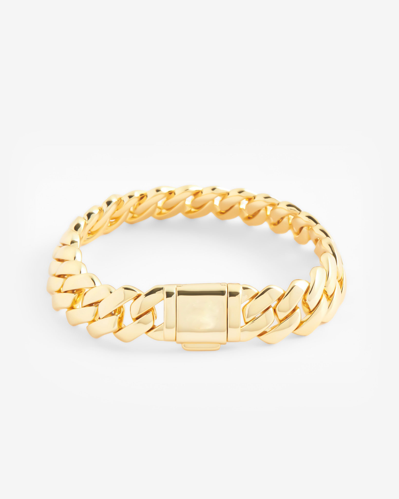 14mm Miami Prong Link Bracelet - Gold – Zotic