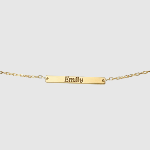 Bar custom bracelet - gold