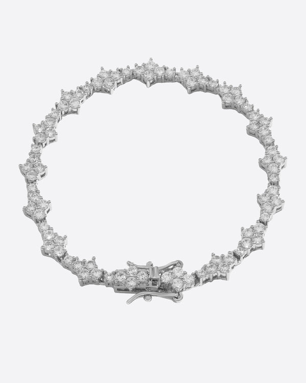 Comb tennis Bracelet - White Gold